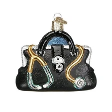 Old World Christmas Blown Glass Ornament for Christmas Tree, Doctor's Bag