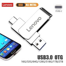 Lenovo USB 3.2 512GB OTG Flash Drive USB-C Type-C Metal Memory Stick Pen Drive