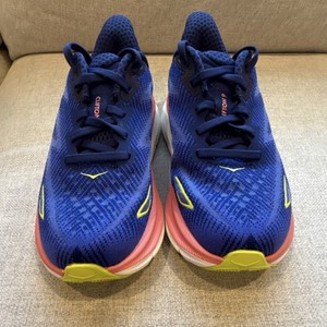 HOKA ONE ONE Clifton Women's Running Shoes Blue Pink Yellow US Size Women’s 5