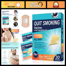 Quit Smoking Patches 21mg - 30 Count Stop Smoking Aids, Easy Effective Anti-St