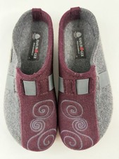 Haflinger Magic Swirl Wool Slip On Clog Shoe ...