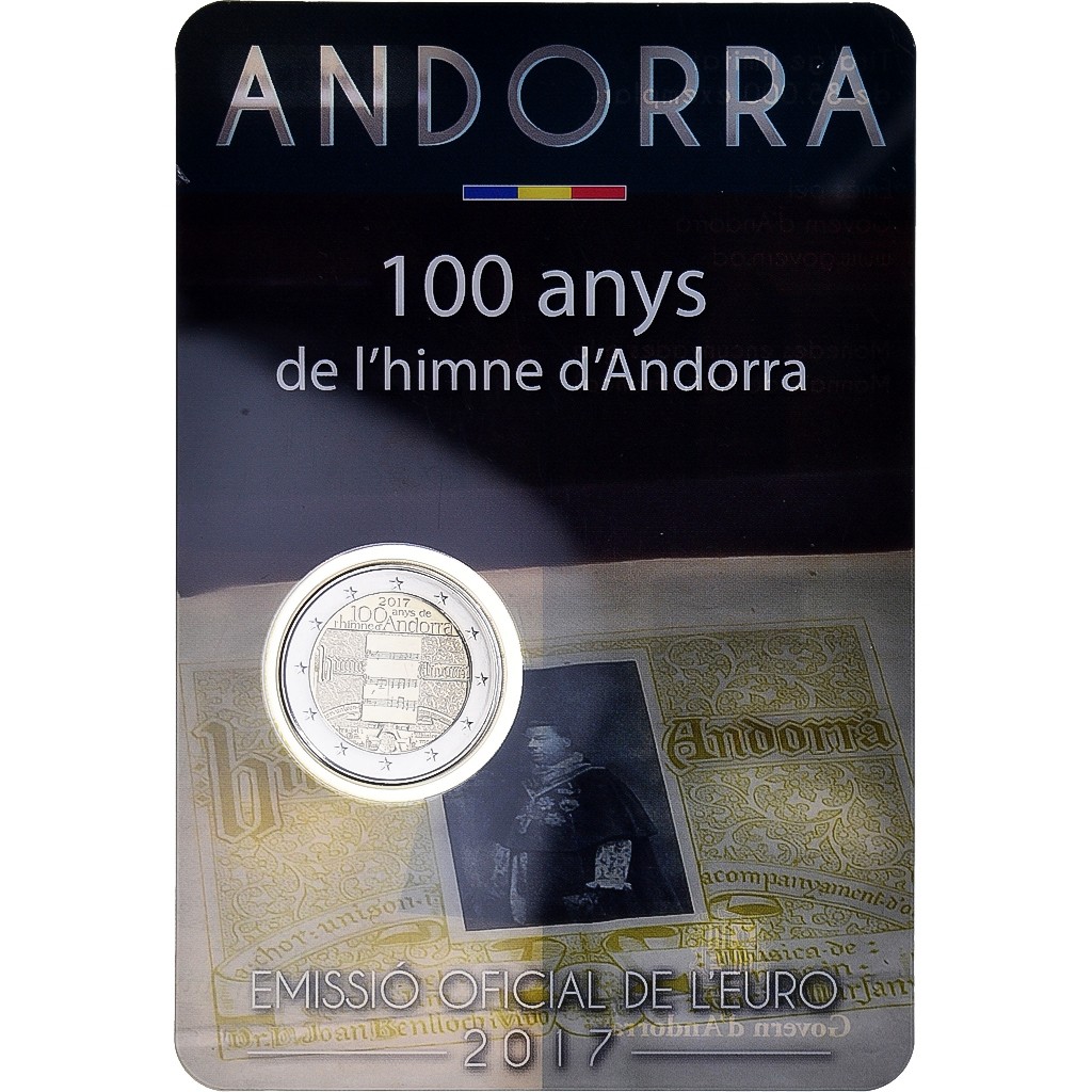 Andorre, 2 Euro, 100 ans de l'hymne national, 2017, Monnaie de Paris, BU, FDC