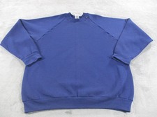 Fruit of the Loom Casual Wear Blank Sweatshirt L Made in USA Mens Dark Royal NEW