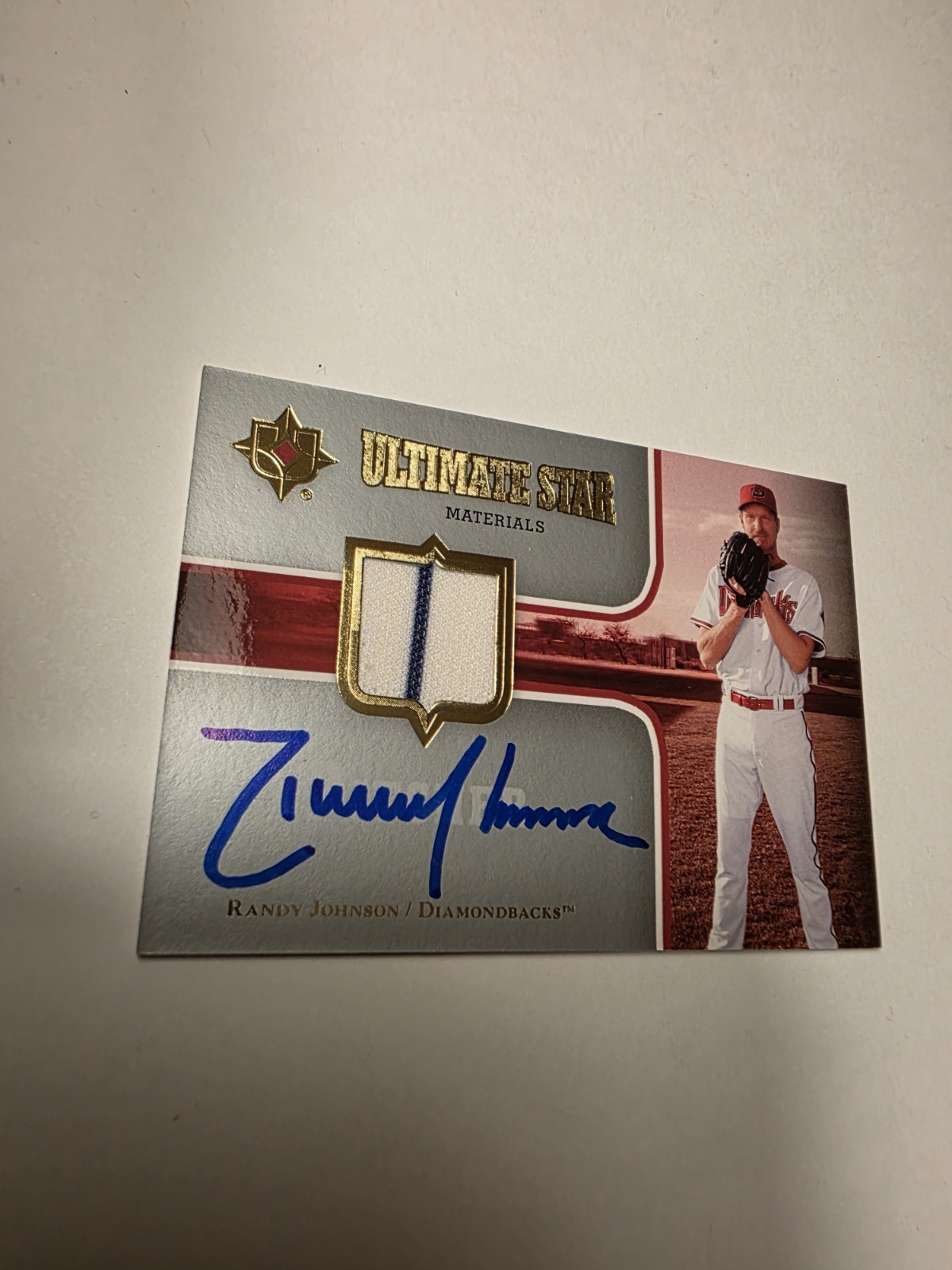 2007 Upper Deck Randy Johnson Ultimate Gold Exquisite Flawless Patch Auto Jersey