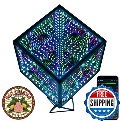 Heepulor Infinity Hyper Cube LED Table Lamp, Color-Changing Music-Sync APP-Contr
