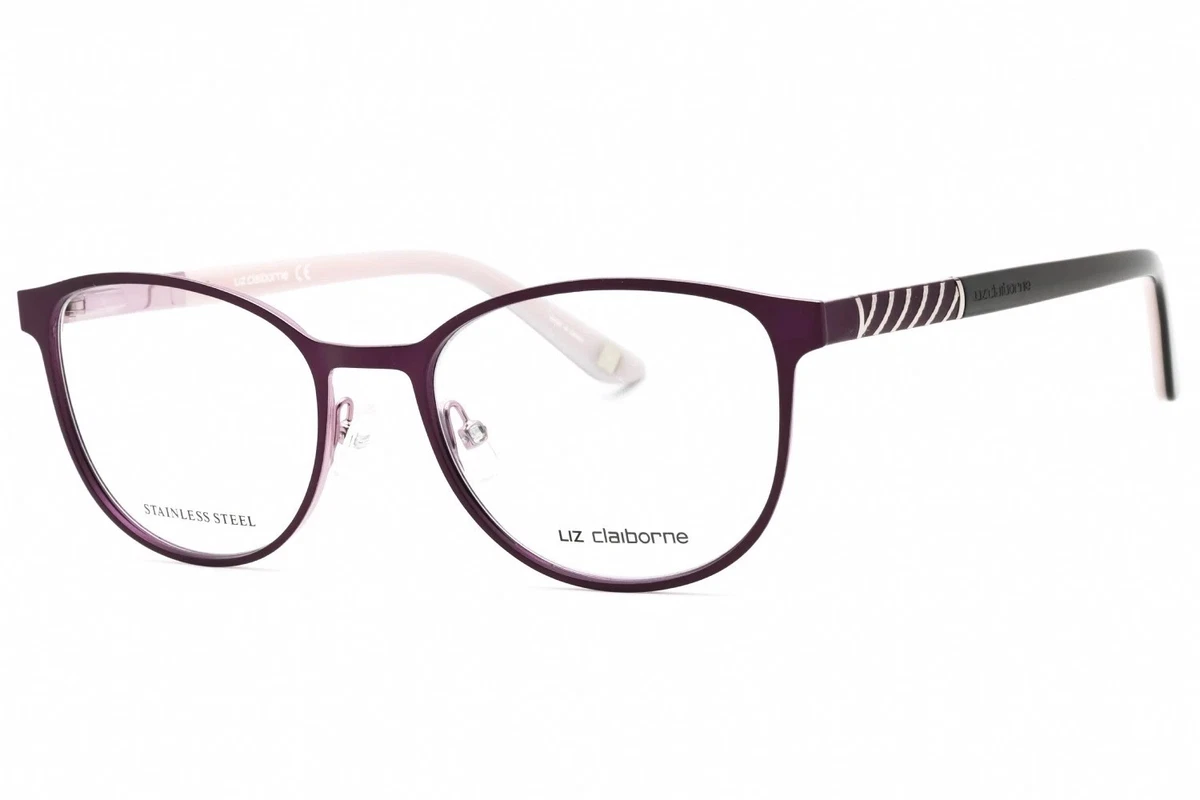 Liz Claiborne L377 Purple 0Y76 Semi Rim Metal‎ Eyeglasses Frame 51-16-130 H6718 Liz Claiborne Purple Eyeglass Frames for sale | eBay main image 3