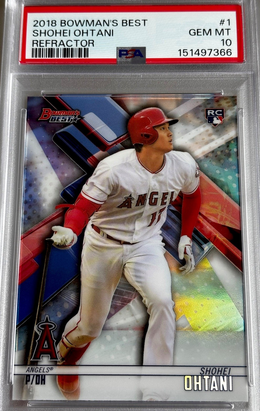 2018 Bowman Best Shohei Ohtani Refractor #1 PSA - 10