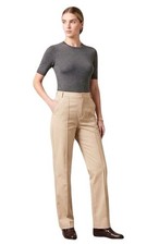 Gucci Ivory Front Welt Seam Pants, Size 40
