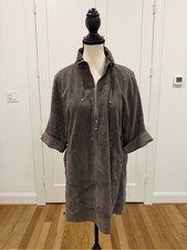 Lafayette 148 New York Real Suede Tunic Top |...