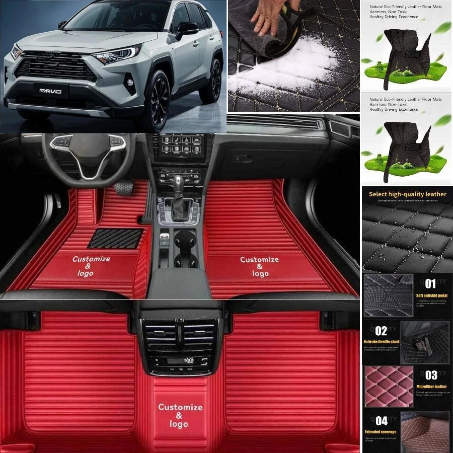 For Toyota RAV4 Car Floor Mats Custom Luxury Waterproof Auto Liners Carpets Foto 4 de 4