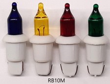 Premier RB10M 4 x Spare Coloured Christmas Lights Bulbs Lamp Supplied Loose