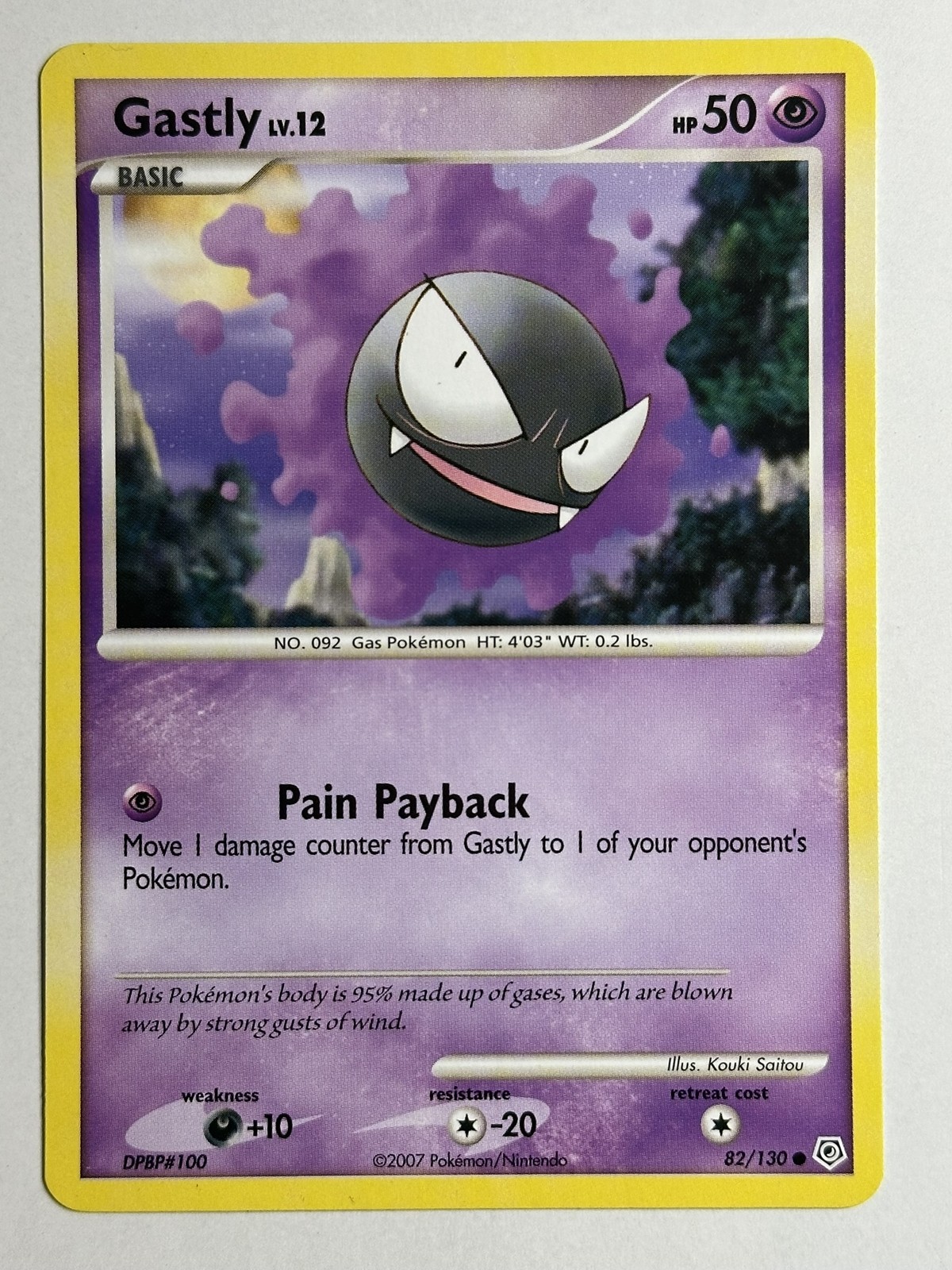 Gastly Diamond and Pearl 82/130 LP-NM Pokemon card