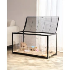 Hamster Cage Habitat 37.8 inch Clear Pet Rodent Gerbil Mice Small Animal House