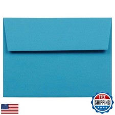 JAM PAPER A6 Colored Invitation Envelopes - 4 3/4 x 6 1/2 - Blue Recycled - 5