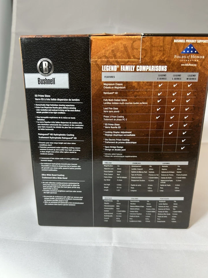 Binoculares Bushnell Legend 198104 serie L 10x42 mm Foto 3 de 4