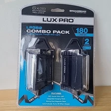 LUXPRO Combo Pack 2 Magnetic 180 Lumen LED Mini Triangle Area Light Broad Beam