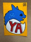 Original Cat ACEO Painting - OOAK Mini Acrylic Art Card 2.5x3.5 - YA CAT — photo 2