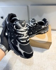 ASICS Men's Gel-NYC Trainers Graphite Grey/Black Size UK 8 Double Laced Custom