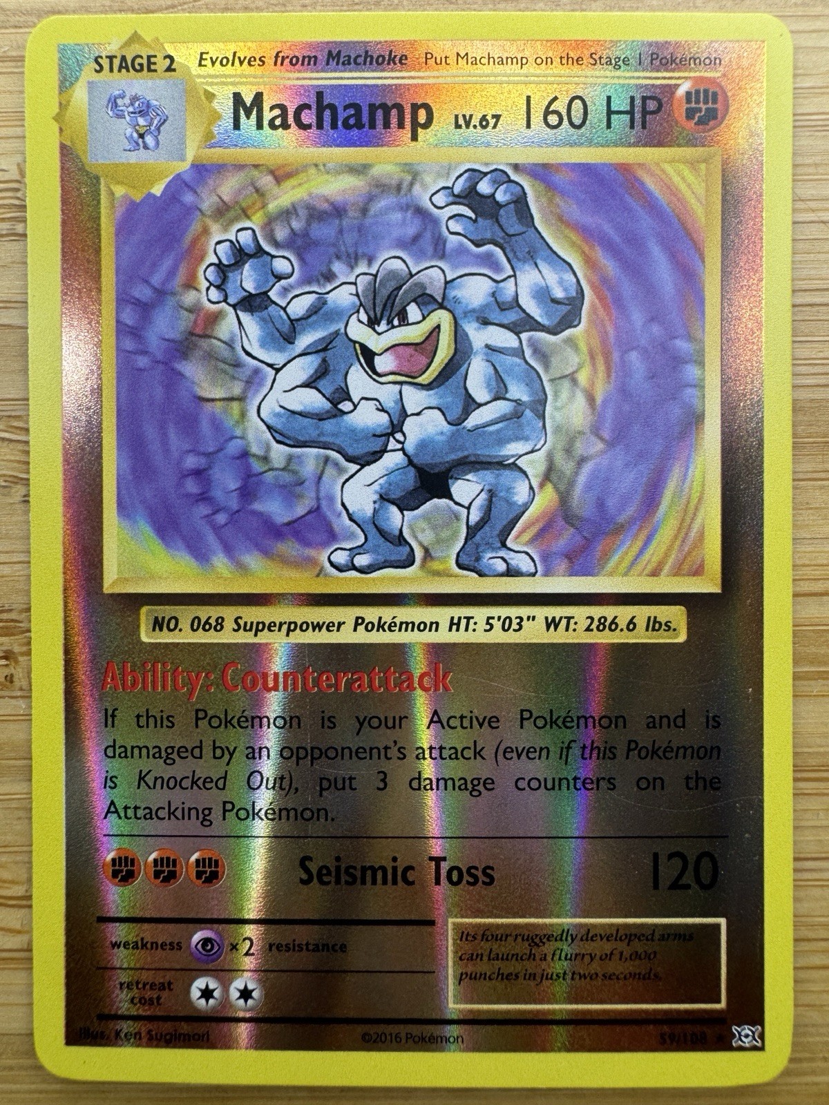 Machamp 59/108 Reverse Holo Holo Rare XY - Evolutions NM
