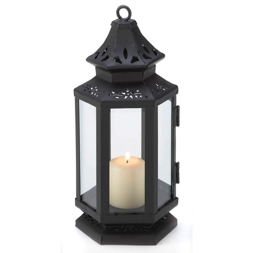 Zingz & Thingz Traditional Black Candle Lanterns, Decorative Light Home Decor...