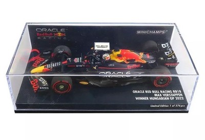 MINICHAMPS 1/43 Oracle Red Bull RB18 Max Verstappen Hungarian GP Car Model...