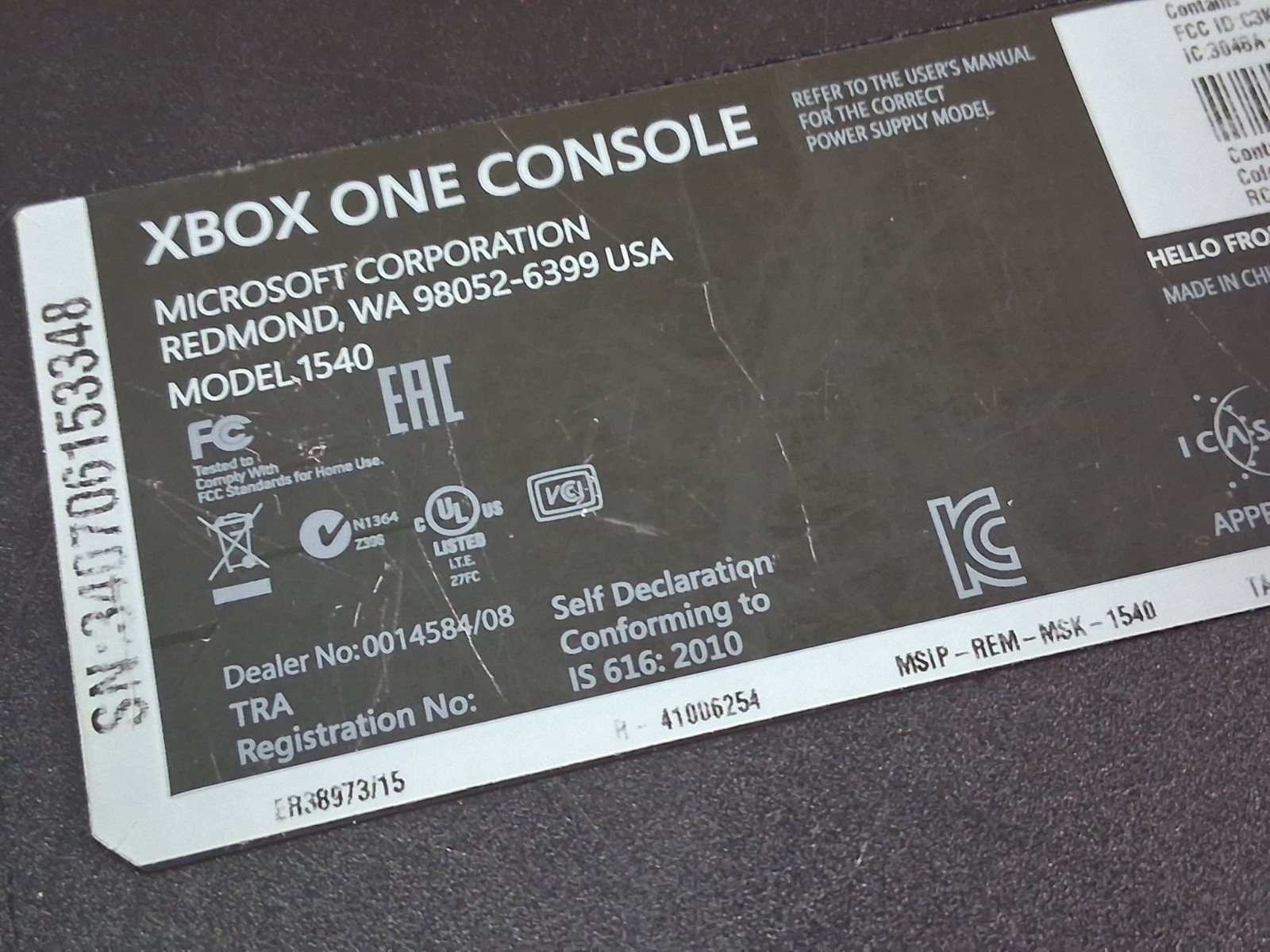 Test Psu Using Wire Original Xbox One 500GB (AC Power & HDMI Included) - TESTED/WIPED ...