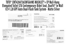 NEW TOTO CWT4284736CMFGA MS EP Wall-Hung 0.9-1.28gpf Dual Flush Elongated Toilet