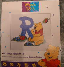Winnie The Pooh's A22 Alphabet 'R' Counted Cross Stitch Designer Stitches Kit