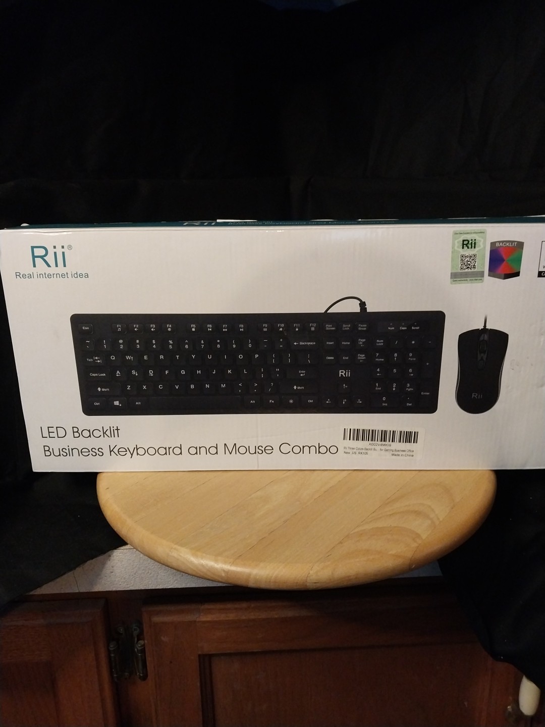 Rii Computer Keyboard, Wired USB Compact Keyboard with RGB B