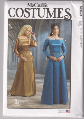 8424 McCALLS - COSTUME: Renaissance Style DRESS - Sz 18/20/22/24/26