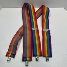 Vintage Honcho Rainbow Suspenders 2  X 32  Mork And Mindy 70s 80s Pop Culture