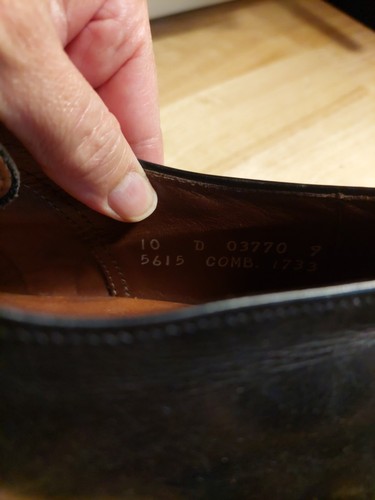 Scarpe eleganti Allen Edmonds Park Avenue Oxford da uomo taglia 10 D in pelle nera con cappuccio - Foto 5 di 7