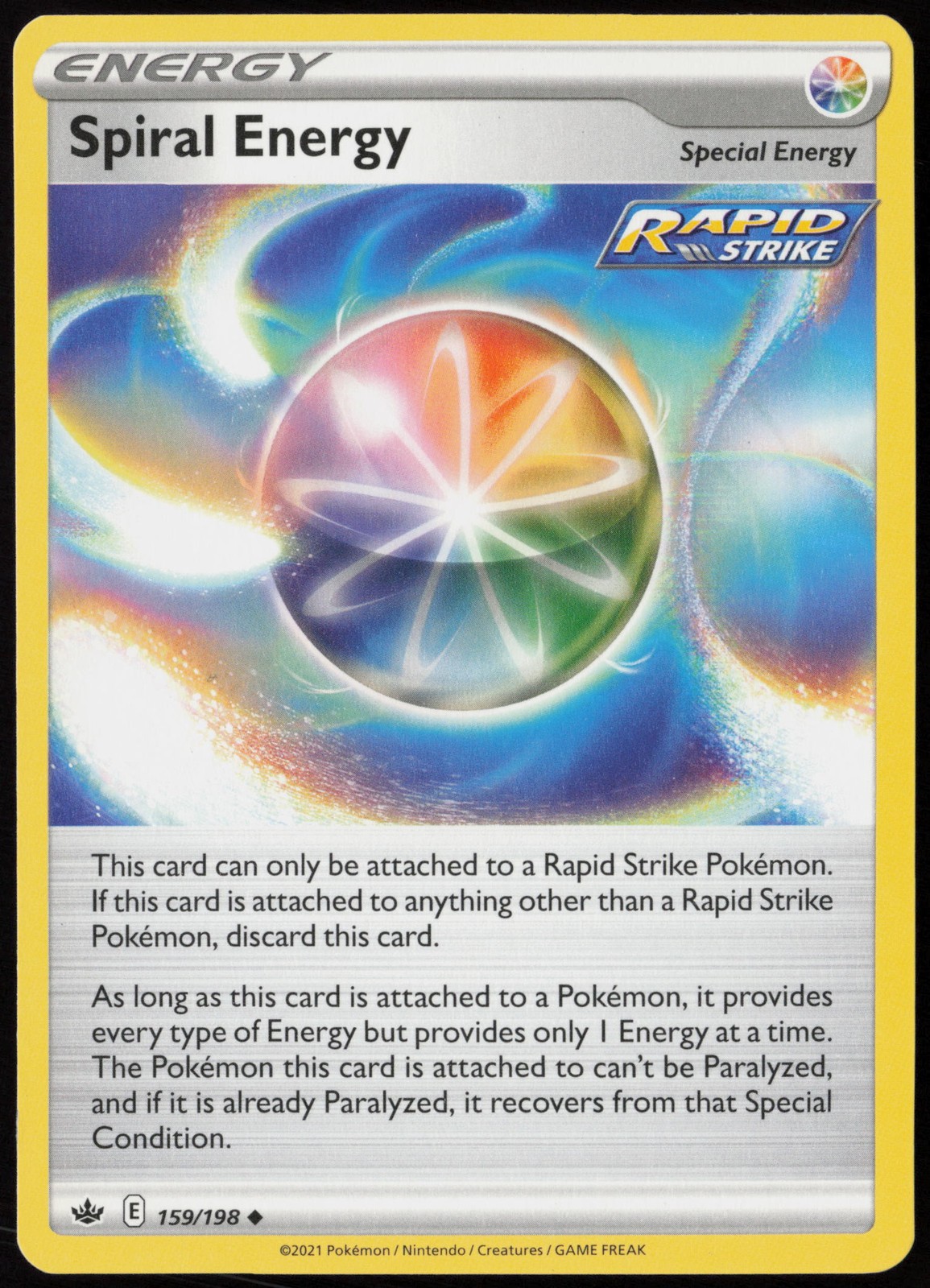 Spiral Energy 159/198 SWSH06: Chilling Reign Uncommon EN Pokemon NM