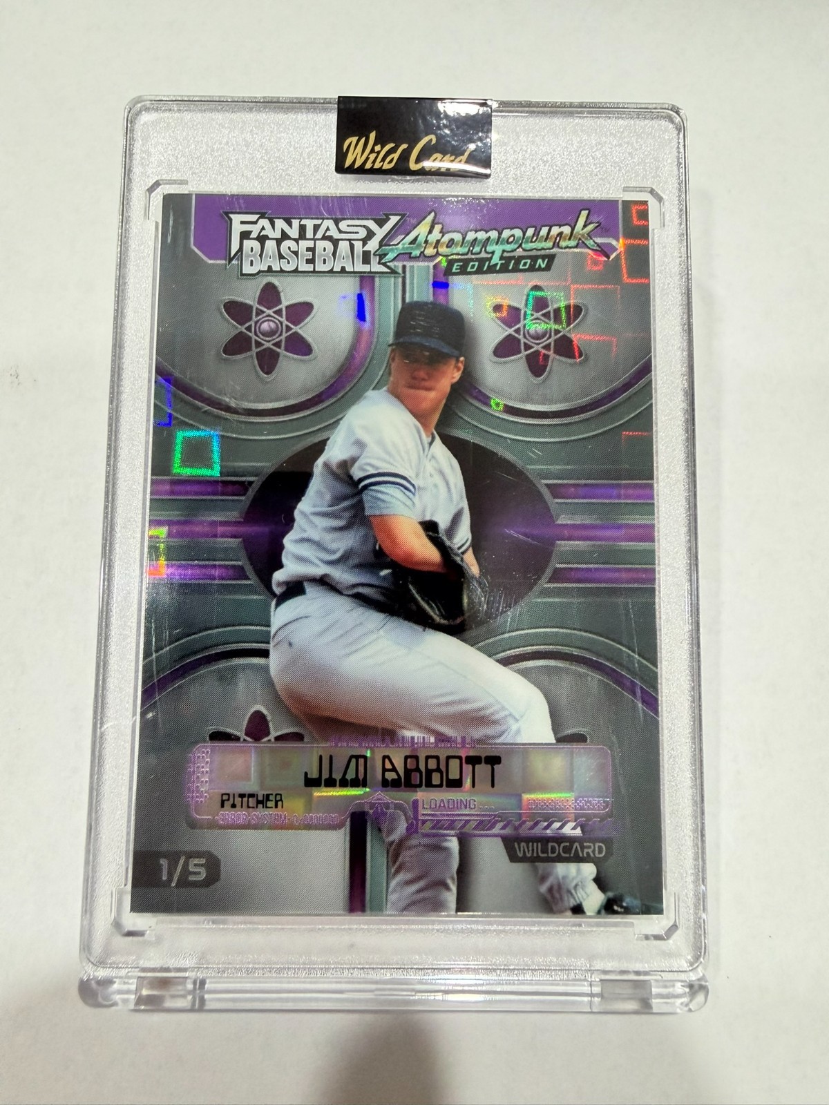 Jim Abbott 1/5 Atompunk Wild Card Fantasy Baseball 2026 P Yankees Purple⚾