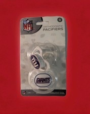 Baby Fanatic New York Giants Orthodontic Pacifiers Set of 2, 3M Silicone Nipple