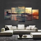 Star Wars X-Wing Sunset Mountain 5 Piece Panel Canvas Wall Art  Decor 79" X 39" — photo 1