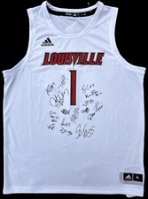 2025-26 LOUISVILLE CARDINALS TEAM SIGNED BASKETBALL JERSEY PAT KELSEY BROWN