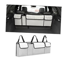 Car Trunk Organizer, Backseat Hanging Large Storage with Adjustable Beige