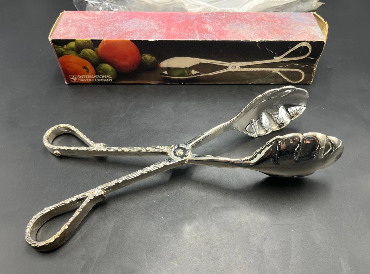 International Silver Salad Server Antique US Silver-Plated