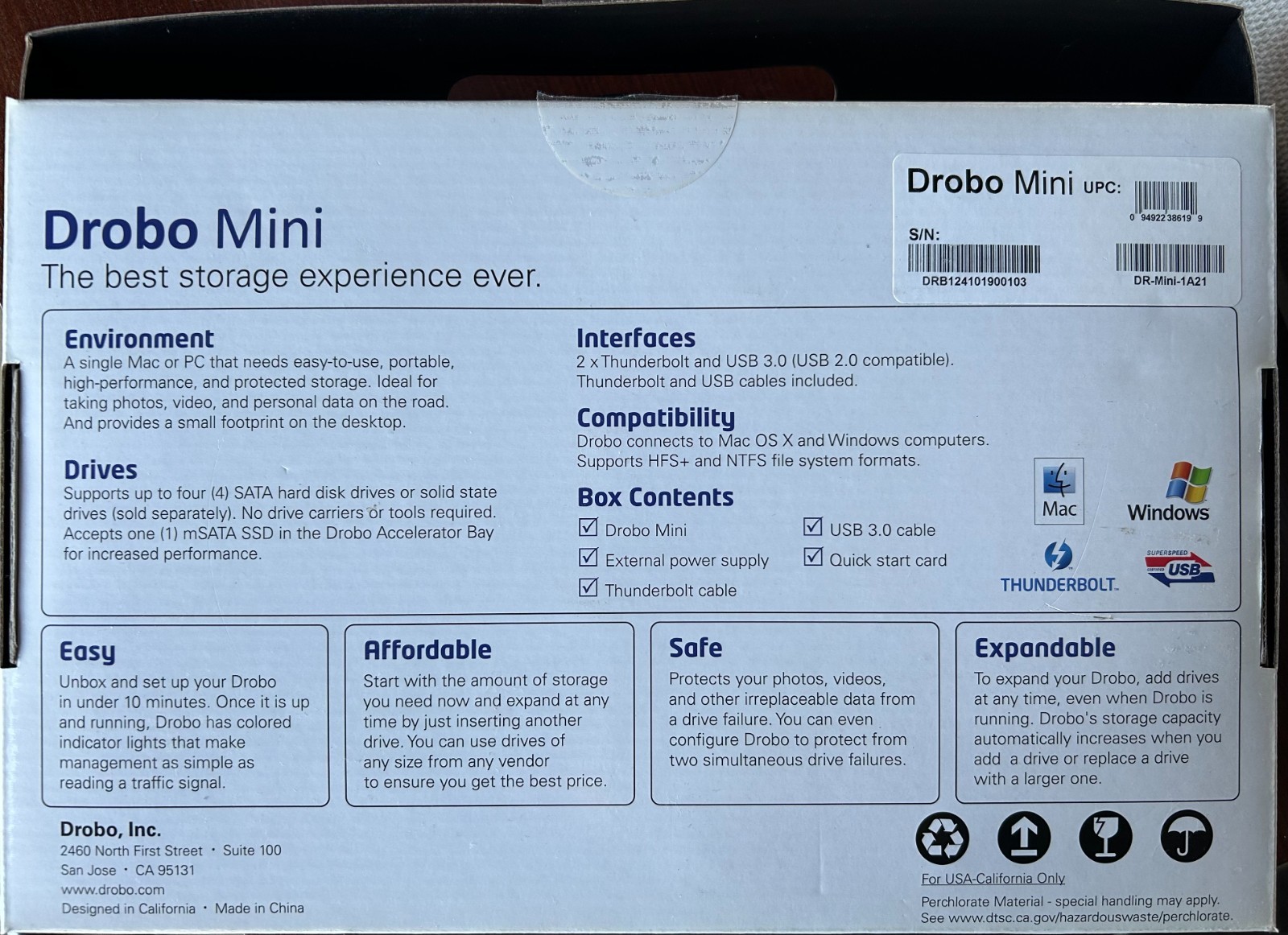 Drobo Mini High Performance 4 Bay Storage Array DR-MINI-1A21 [New ...