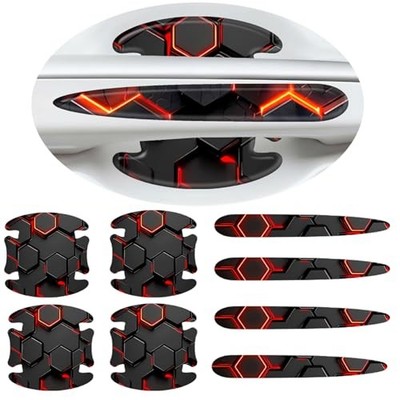 Red Waterproof Paint - 3D Texture Car Door Handle Protector