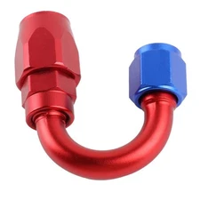 2Pcs Swivel Hose End Fitting Adaptor AN6 6AN 180° Degree For Oil Fuel Line