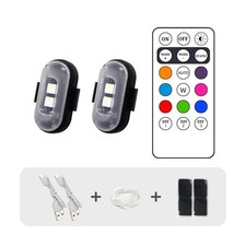Wireless Remote LED Strobe Light Car Motorcycle Bike Warning Decor Lamp USB Rech