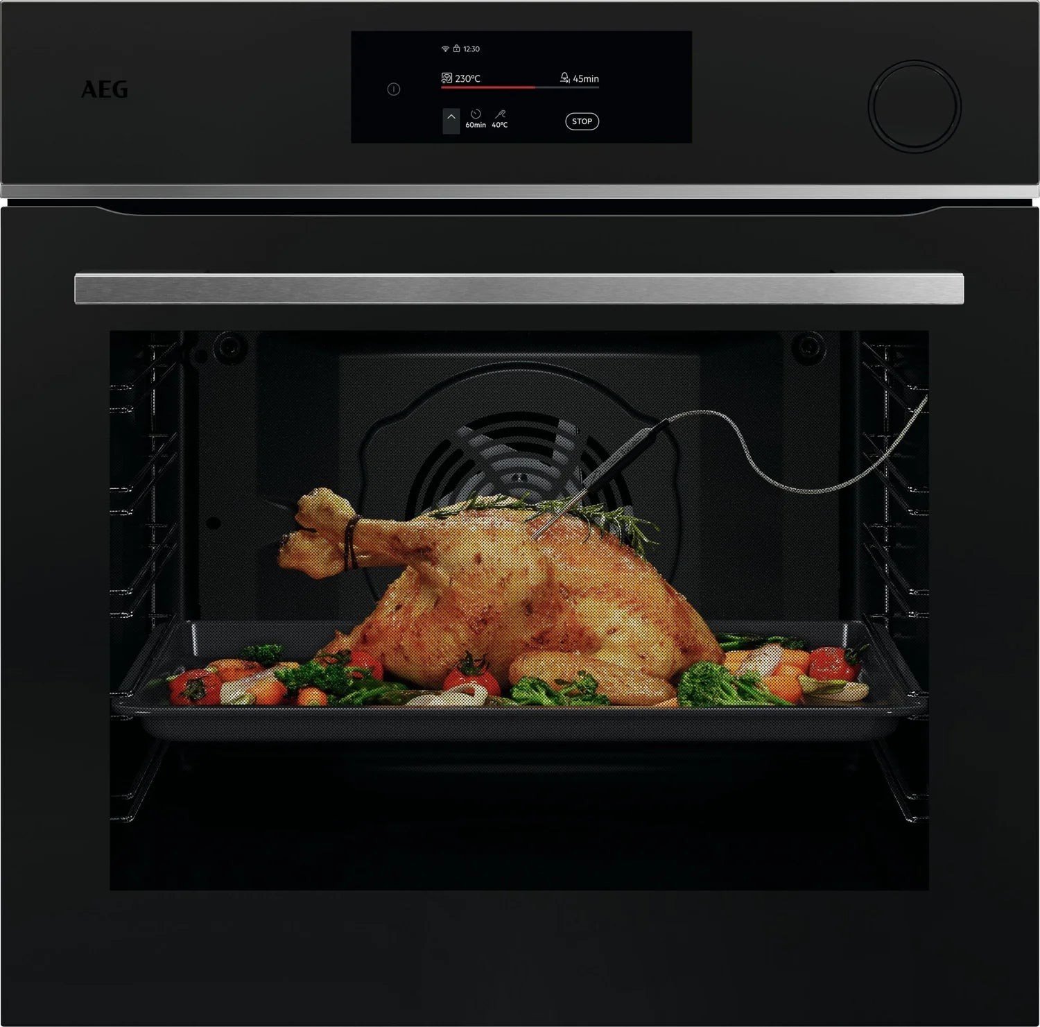 AEG TR7PB731ST Single Oven Electric Built in Matt Black GRADE B