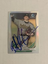 Brett Graves SIGNED 2014 Bowman Draft Chrome 1st RC REFRACTOR #CDP73 IP AUTO