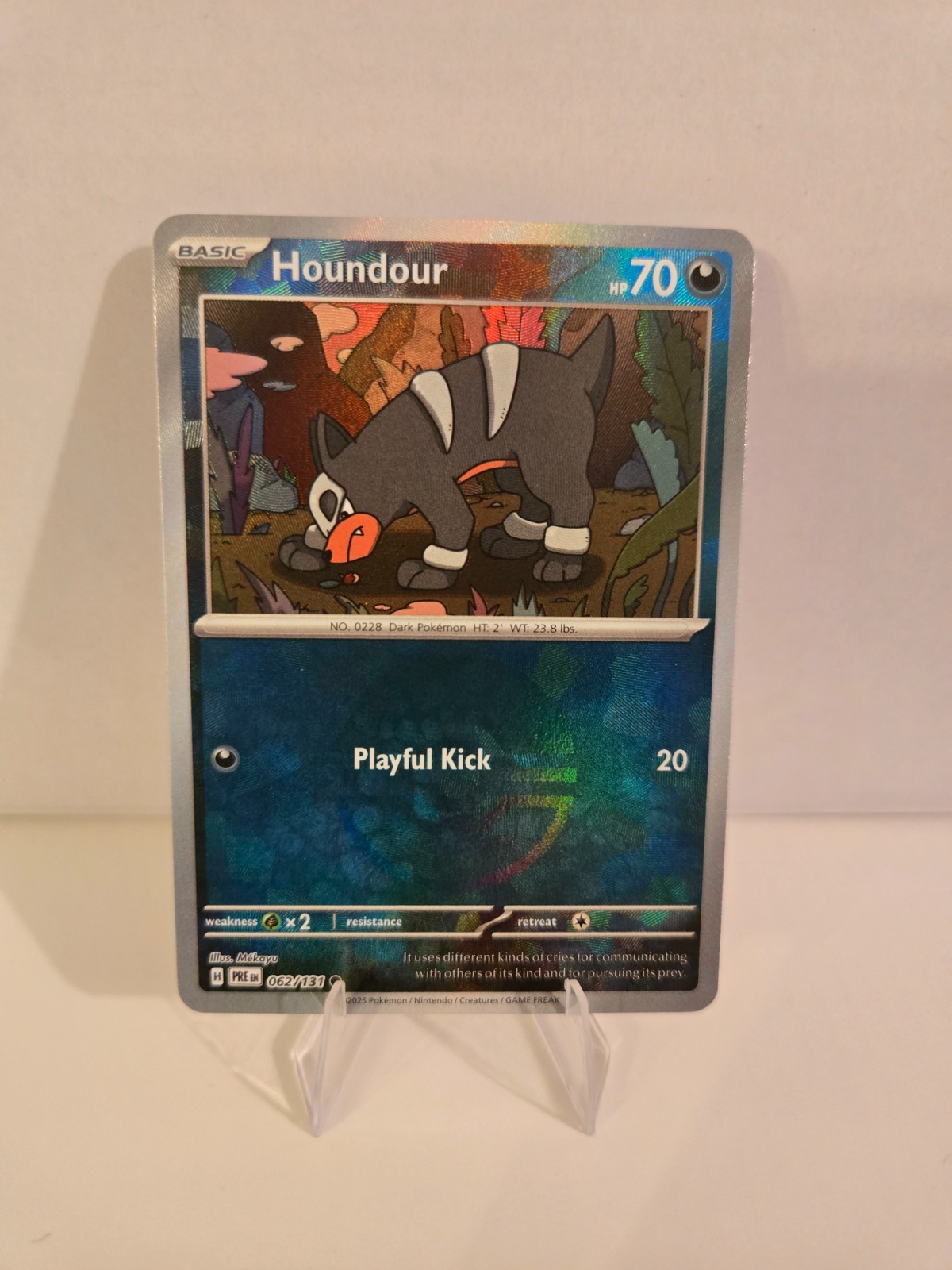 Pokémon Houndour 062/131 Prismatic Evolutions Masterball Reverse Holo M - NM
