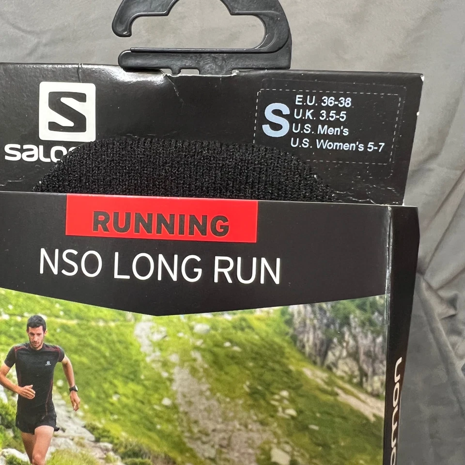 Calcetines para correr Salomon NSO Long Run blancos Maverick Crew - talla pequeña Foto 4 de 4