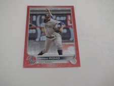 2022 TOPPS UPDATE SERIES SERGIO ROMO RED FOIL BASEBALL CARD #D 4/199