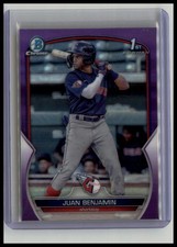 2023 Bowman Chrome #BCP-151 Juan Benjamin Prospects Purple Refractor #/250