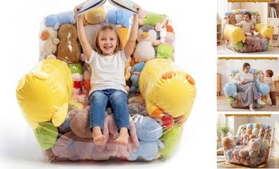 Stuffed Animal Storage Bean Bag Chairs for Kids，Extra Large Bean Bag Cover 